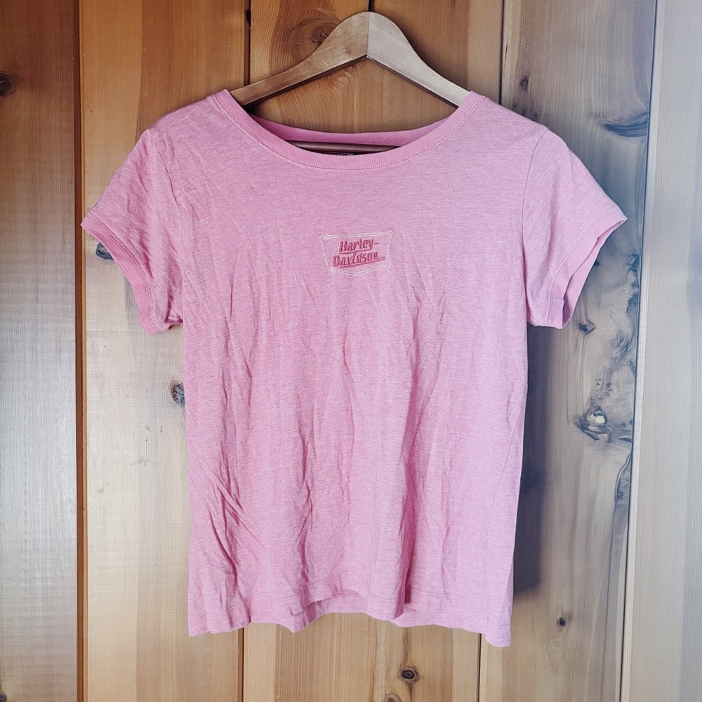 Harley-Davidson • Embroidered Pink Tee